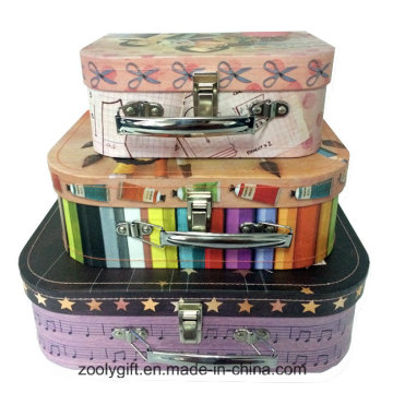 Fancy Printing Paper Suitcase for Gift Packing